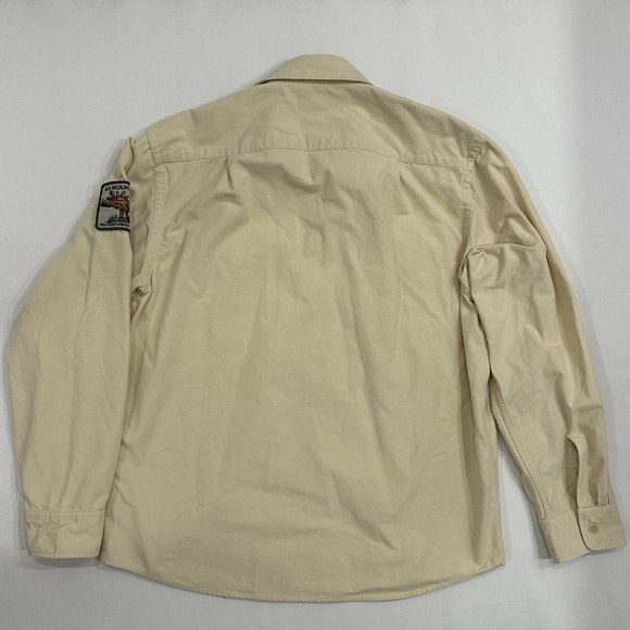 Vintage Ralph Lauren Polo Jeans Company U.S. WILDLIFE PRESERVE Tan Shirt US XL - Picture 14 of 16